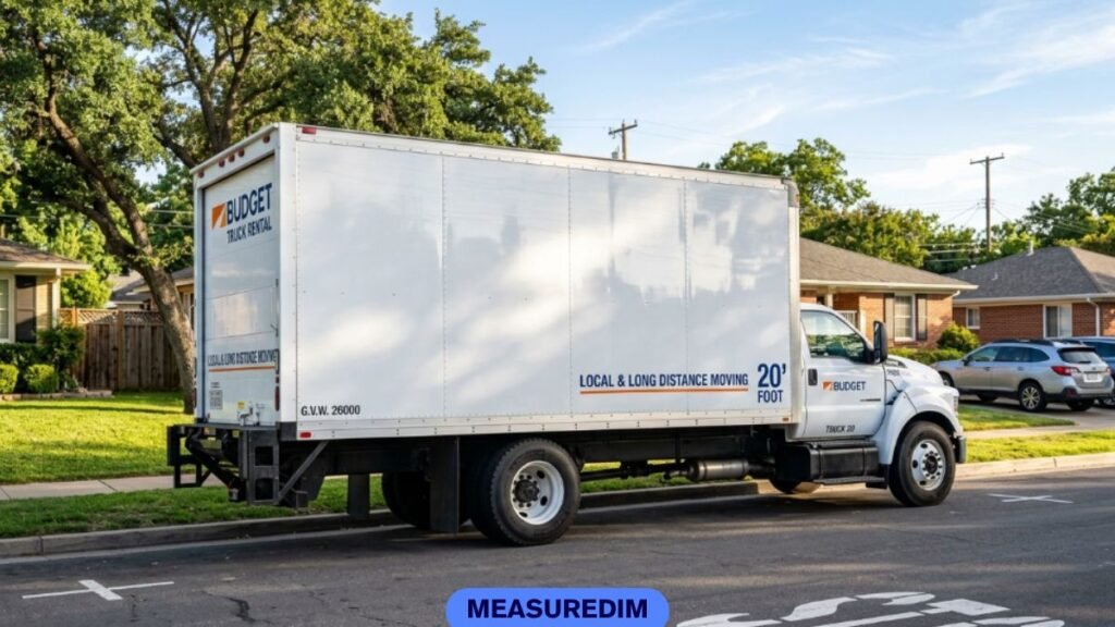 A "20-Foot" Moving Truck's Cargo Box