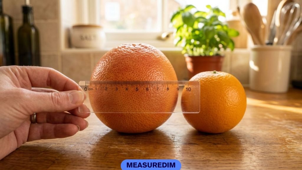 A Small Grapefruit or Large Orange