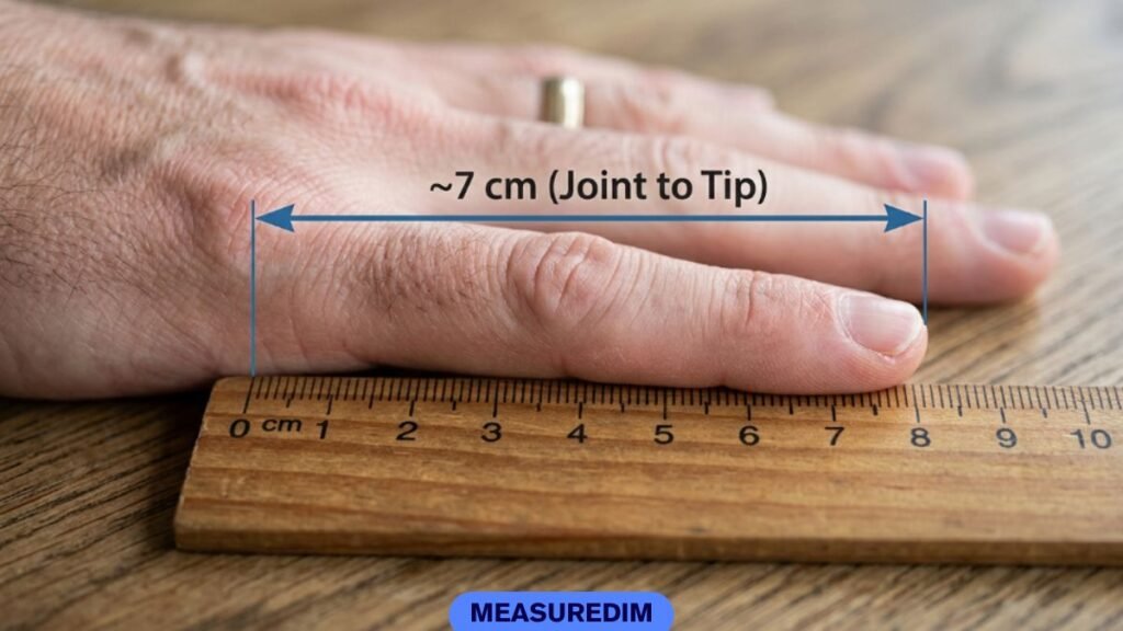 No Ruler? Gauge 7 cm With Your Hand