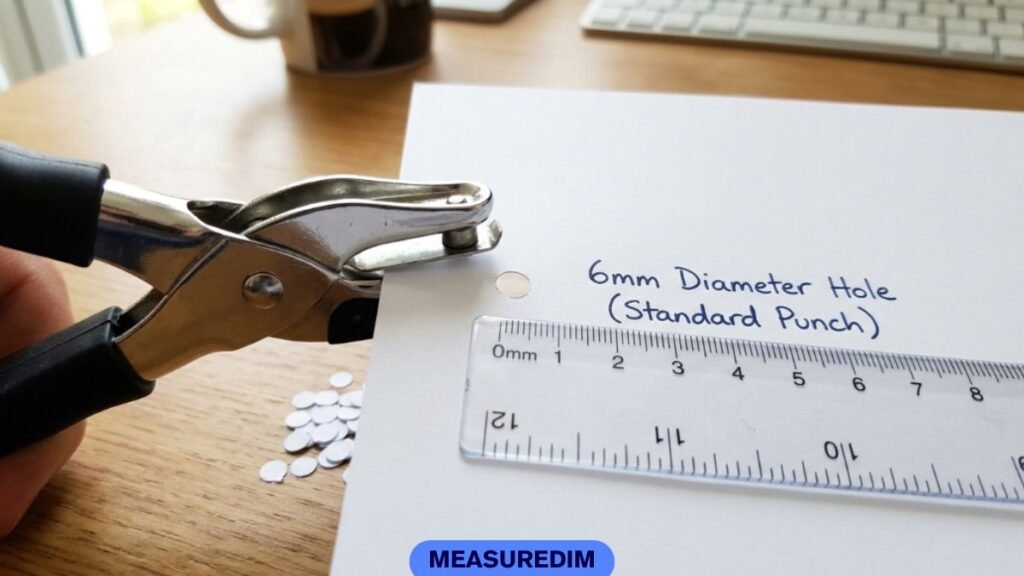 The Hole a Single-Hole Punch Makes