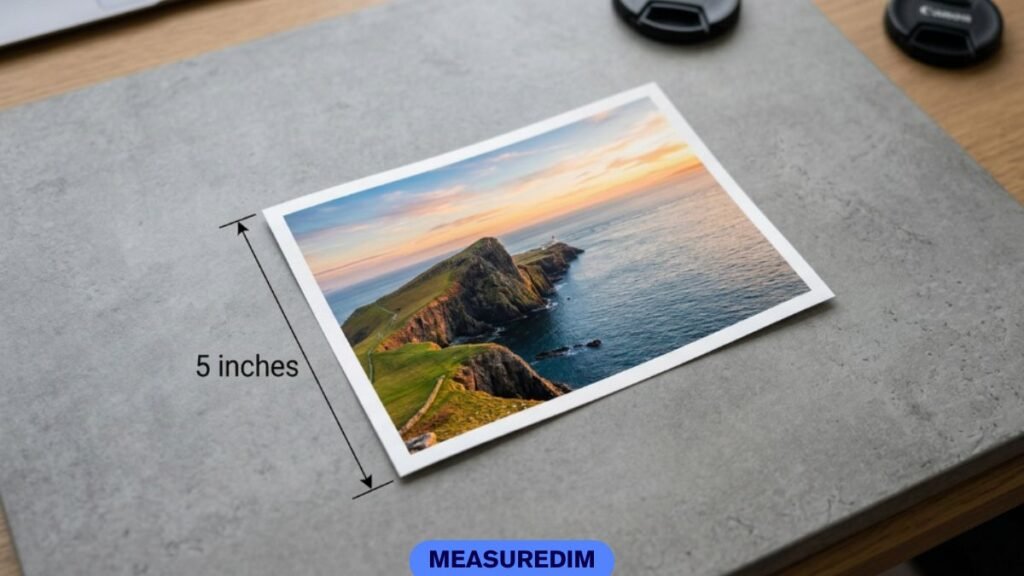 The Short Side of a 5×7 Photo Print