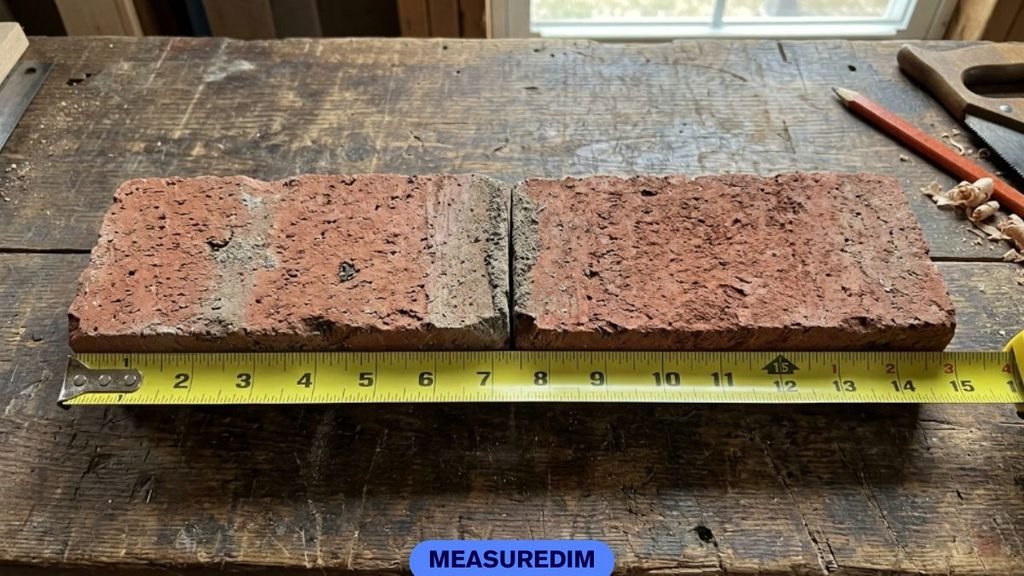 Two Standard Bricks, End to End